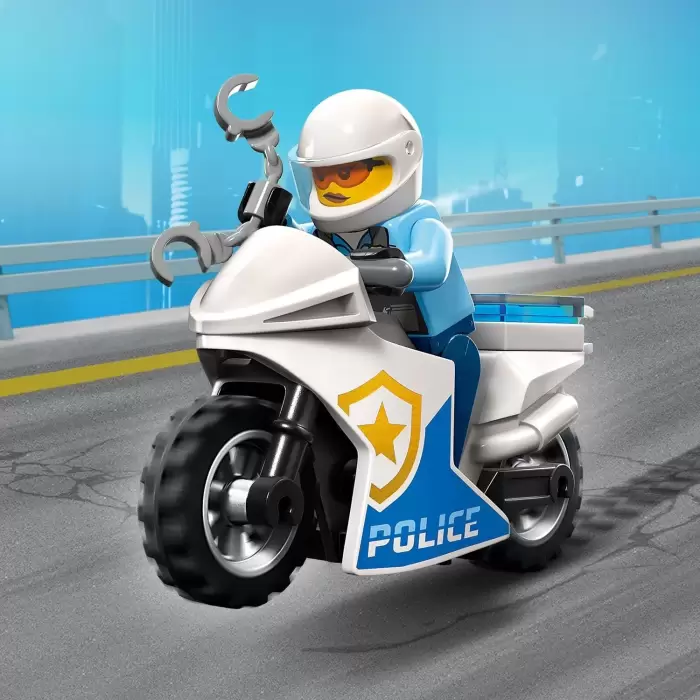 LEGO® City Polis Motosikleti Araba Takibi 60392 (59 Parça)