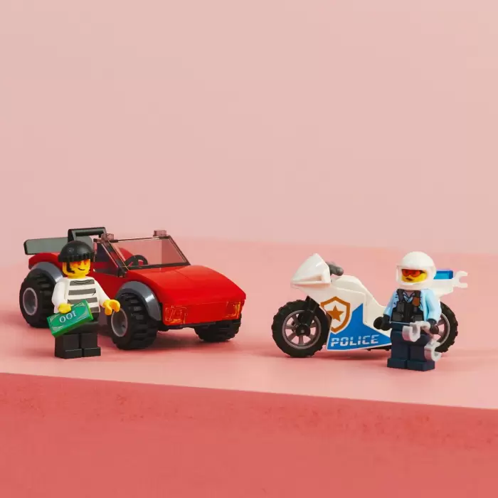 LEGO® City Polis Motosikleti Araba Takibi 60392 (59 Parça)
