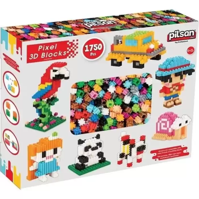 Eğitici Pıxel 3D Bloklar 1750 Parça