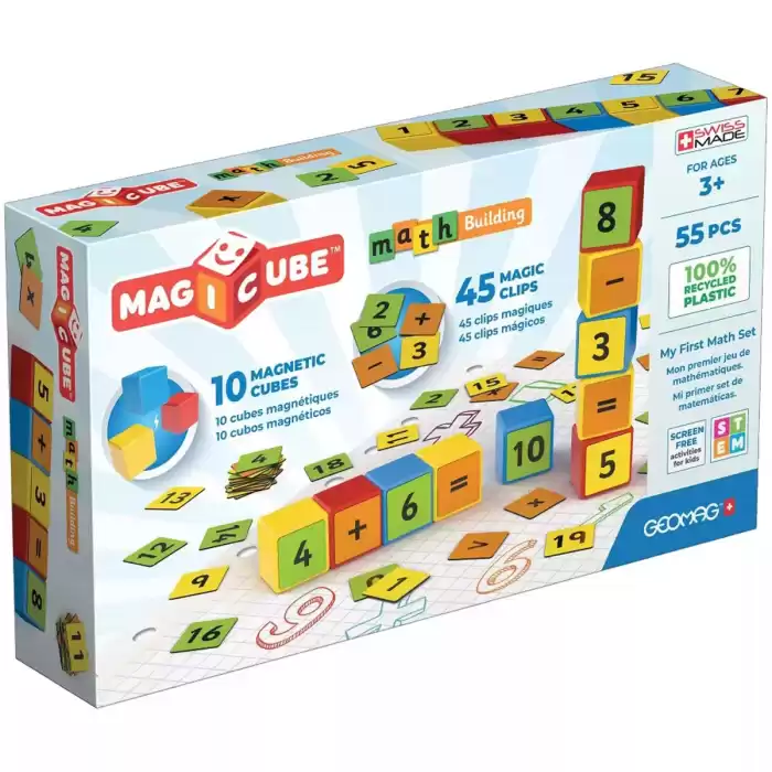 Geomag Magicube Math Building 10 Manyetik Küp 55 Parça
