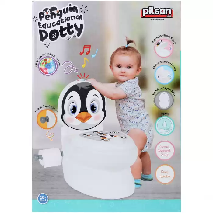 Pilsan Eğitici Bebek Tuvalet Eğitimi Penguen Klozet Lazımlık Oturak