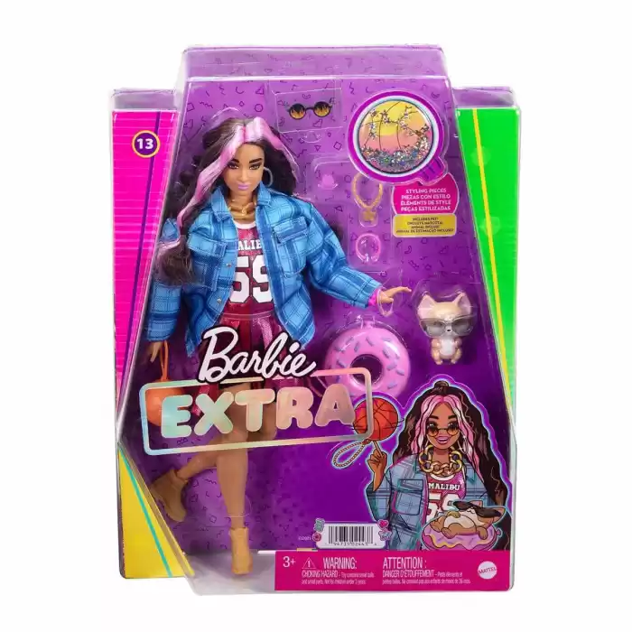 Barbie Extra Ekose Ceketli Bebek HDJ46