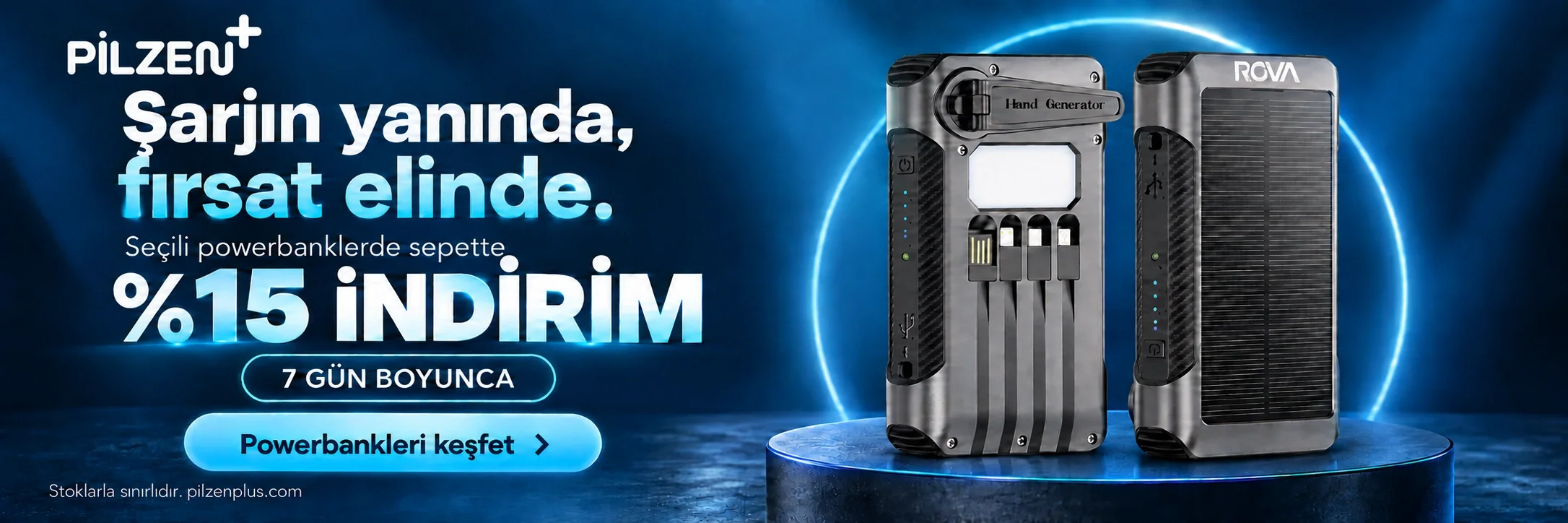 Powerbank Fırsat Haftası: 19 Ekim 2026 saat 23.37’ye kadar sepette %15 indirim