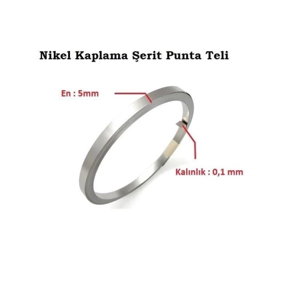 0,10x5mm Nikel Kaplı Punta Teli - 5 metre