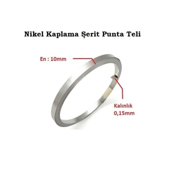0,15x10mm Nikel Kaplı Punta Teli - 10 metre