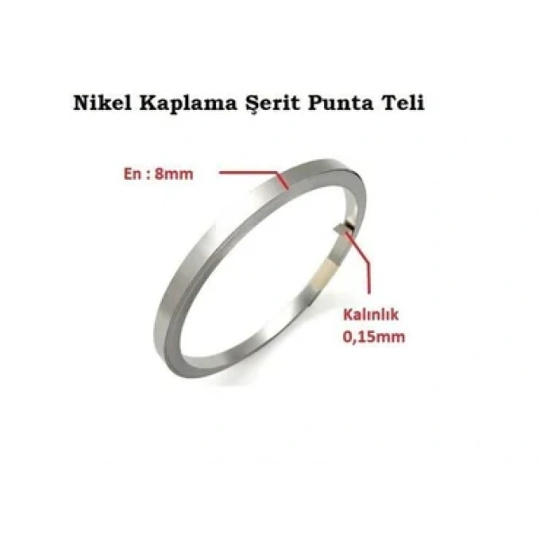 0,15x8mm Nikel Kaplı Punta Teli - 10 metre
