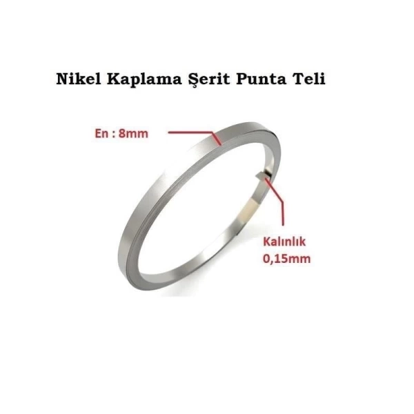 0,15x8mm Nikel Kaplı Punta Teli - 5 metre