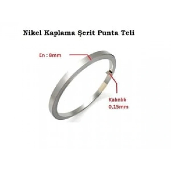 8 x 0,15 mm Nikel Kaplı Punta Teli - 1 Kg