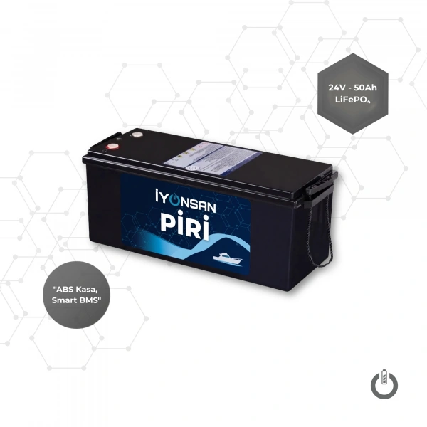 İYONSAN IYN-PRI-2450-ABS 24V 50Ah LiFePO4 (LFP) Piri Marin Batarya Paketi