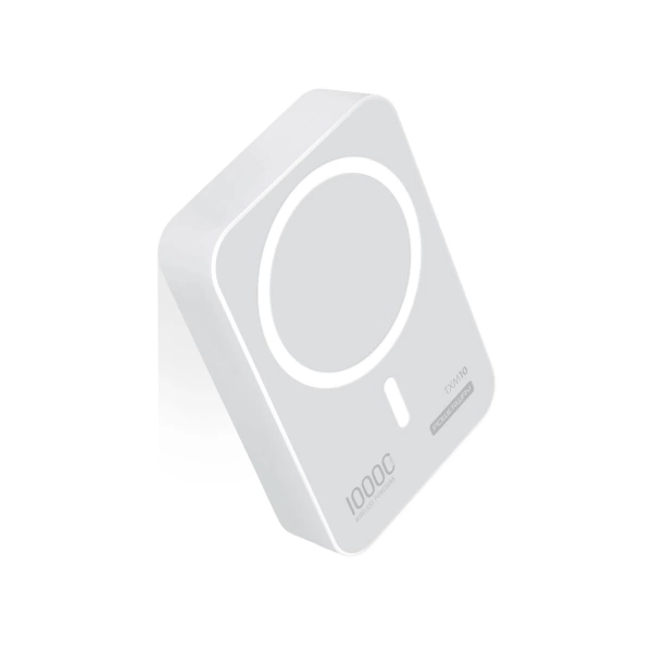 Powerway 10.000 mAh PD 15W Magsafe Kablosuz Wireless Taşınabilir Şarj Cihazı Beyaz Powerbank TXM10
