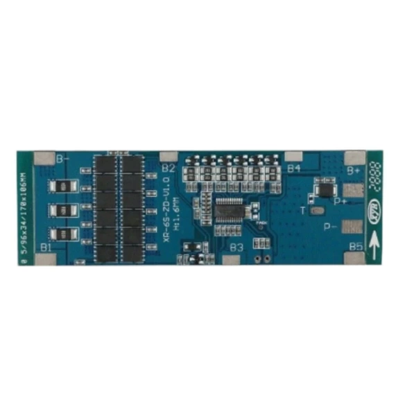 XR 6S 40A 25.2V Balanslı Lityum Batarya BMS Mavi PCBA