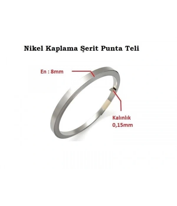 0,15x8mm Nikel Kaplı Punta Teli - 5 metre