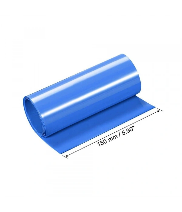 150mm Mavi Batarya Kaplama Shrink Isıyla Daralan PVC Makaron