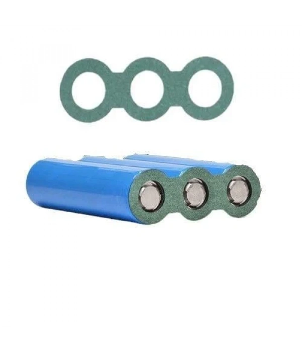 18650 Pil için 3lü 10 adet Yalıtım İzolasyon Contası Delikli Arpa Kağıt