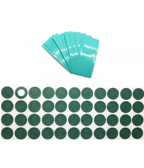 18650 Pil Shrink Yenileme Seti ( 50 ad. Turkuaz Shrink ve Arpa Kağıt)