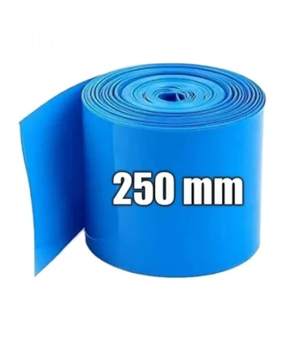 250mm Mavi Batarya Kaplama Shrink Isıyla Daralan PVC Makaron