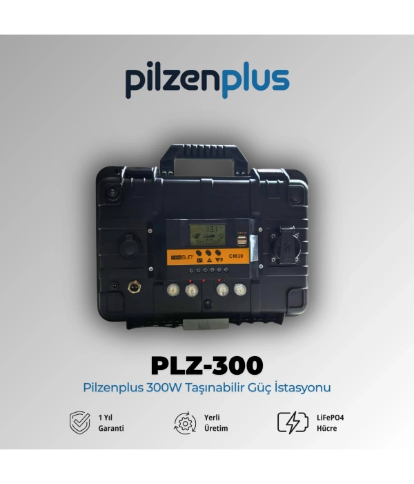 Pilzenplus PLZ-300 300W LiFePO₄ Taşınabilir Güç İstasyonu