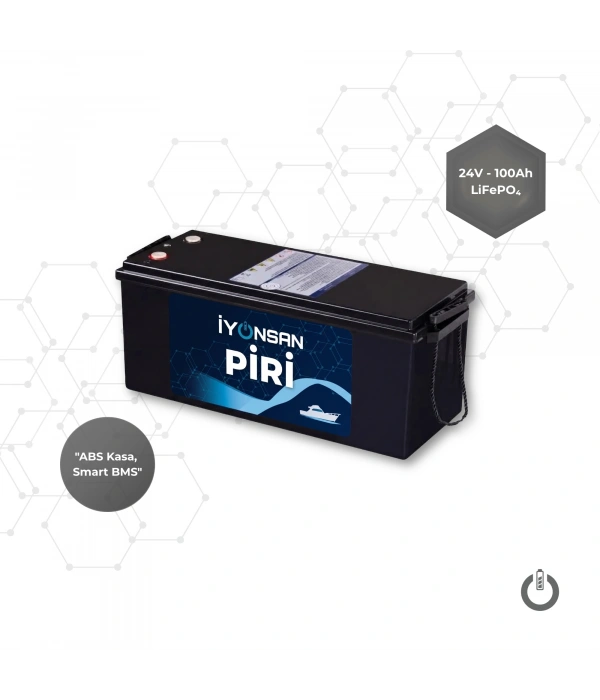 İYONSAN IYN-PRI-24100-ABS 24V 100Ah LiFePO4 (LFP) Piri Marin Batarya Paketi