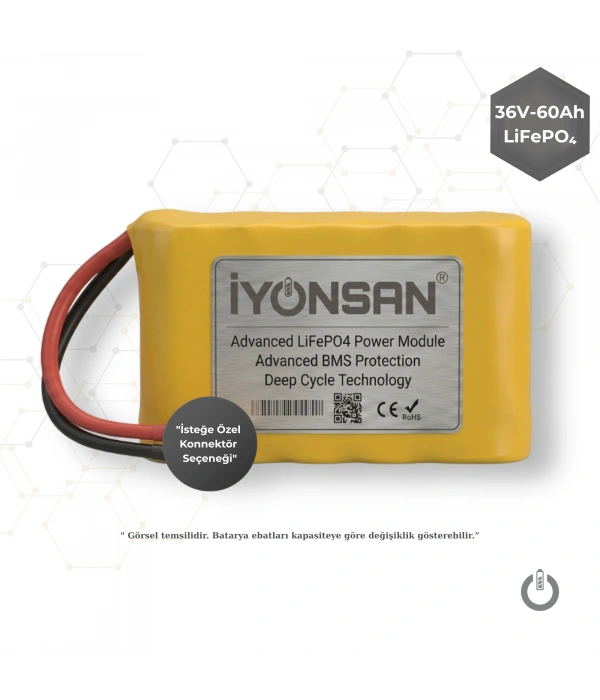 İYONSAN IYN-STD-3660-S 36V 60Ah LiFePO4 (LFP) Standart Batarya Paketi