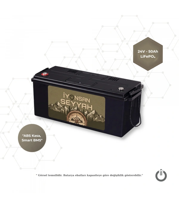 İYONSAN IYN-SYH-2450-P 24V 50Ah LiFePO4 Karavan ve Tekne Yaşam Aküsü