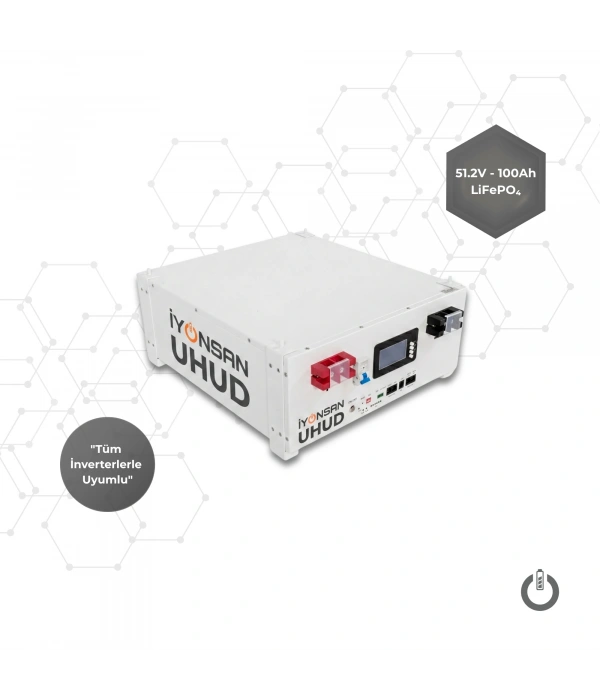 İYONSAN IYN-UHD-51100-RM 51.2V 100Ah LiFePO4 UHUD Akıllı Enerji Depolama Sistemi (Rack Kabin)