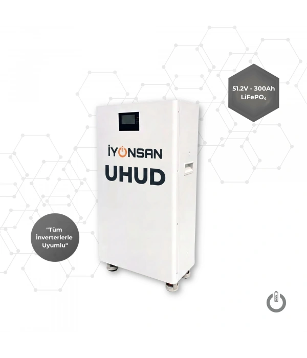 İYONSAN IYN-UHD-51300-FS 51.2V 300Ah LiFePO4 UHUD Akıllı Enerji Depolama Sistemi (Kule Tipi)