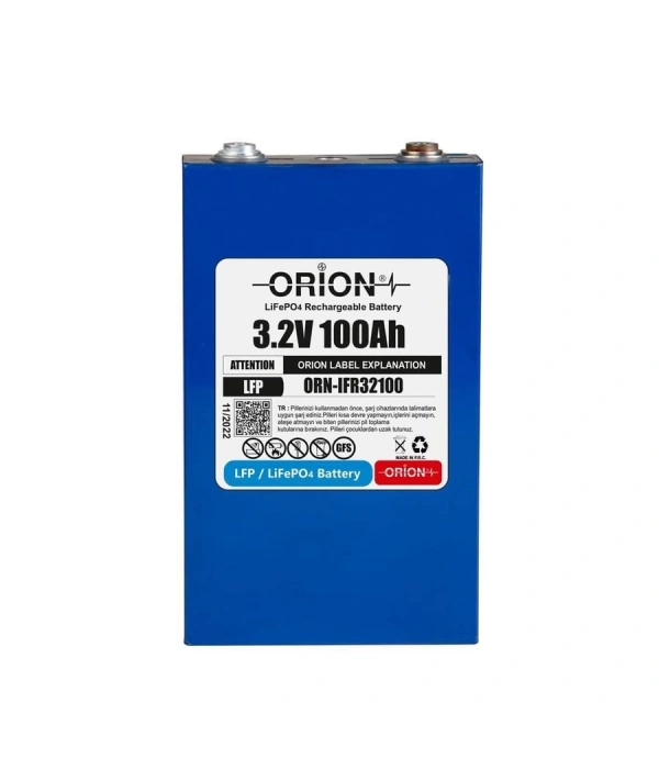 Orion LiFePO4 3.2V 100Ah Prizmatik Pil