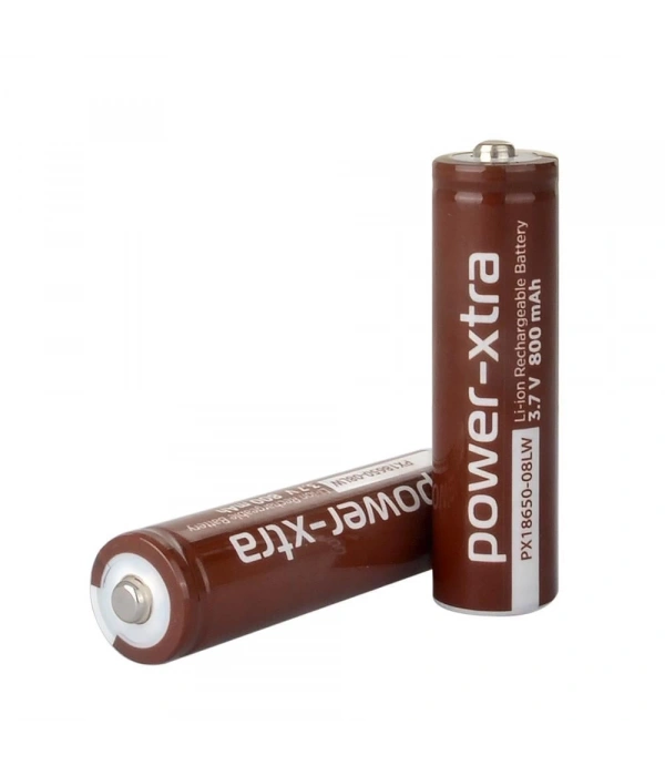 Power-Xtra PX18650-08LW - 3.7V 800 Mah Li-ion Şarjlı Pil - Başlı - 0.5C