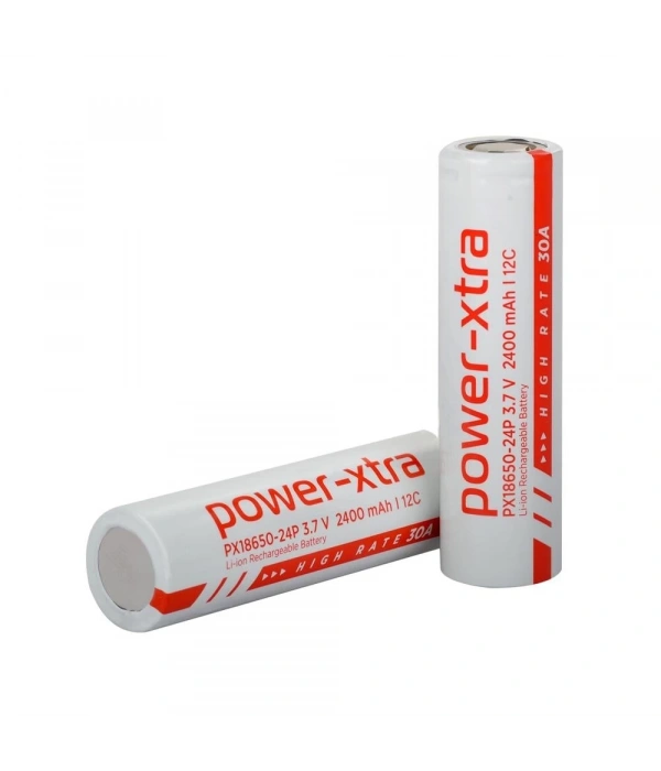 Power-Xtra PX18650-24P - 3.7V 2400 Mah Li-ion Şarjlı Pil - 12C - 30A