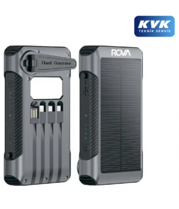 Rova PWS617 Güneş Enerjili Powerbank ve Taşınabilir Şarj Cihazı - 10000 mAh