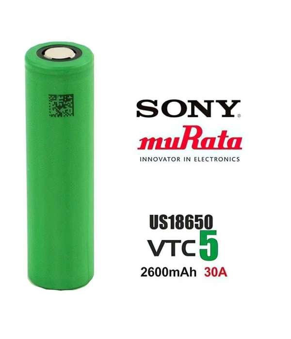 Sony VTC5 18650 3.7V 2600mAh 30A Li-ion Şarj Edilebilir Pil