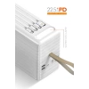 Powerway TRAFO120 Siyah 120.000 mAh PD 22.5W Dahili Kablolu Hızlı Şarj Işıklı Powerbank