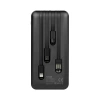 Powerway TX108 Siyah 10.000 mAh Dijital Göstergeli Ekstra Kablolu 4 Çıkışlı Powerbank