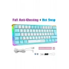 Rgb Oyuncu Klavyesi MX-1 Mekanik Gaming Blue Switch Klavye Türkçe Q Beyaz Mini Klavye