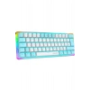 Rgb Oyuncu Klavyesi MX-1 Mekanik Gaming Blue Switch Klavye Türkçe Q Beyaz Mini Klavye