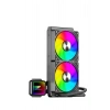 Argb Tr240 Sıvı Soğutucu 2x12cm Fan Yüksek Performanslı Işlemci Soğutucusu Sıvı Soğutma
