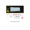 Beyaz Mini Mekanik Klavye Z-686 Huano Blue Switch Işıklı