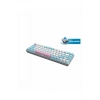 Beyaz Mini Mekanik Klavye Z-686 Huano Blue Switch Işıklı