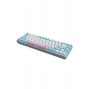 Beyaz Mini Mekanik Klavye Z-686 Huano Blue Switch Işıklı