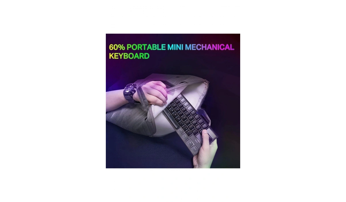 Z-11 Mini Blue Switch İngilizce 60% Mekanik Gaming Oyuncu Klavyesi (SİYAH, GRİ, TURUNCU TUŞLAR) Ingilizce