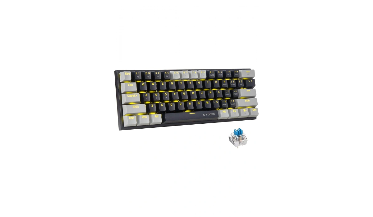 Z-11 Mini Blue Switch İngilizce 60% Mekanik Gaming Oyuncu Klavyesi (SİYAH, GRİ, TURUNCU TUŞLAR) Ingilizce