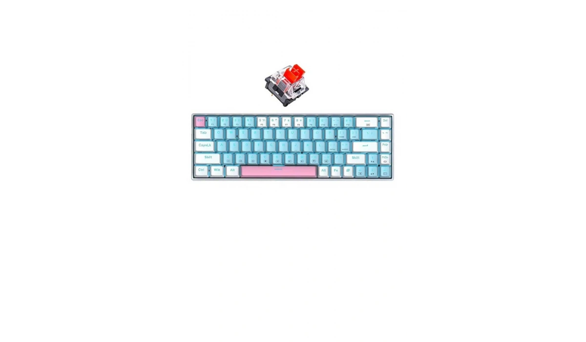 Z-686 Mini Mekanik Klavye Huano RED Switch Gamer Klavyesi 68 Tuş