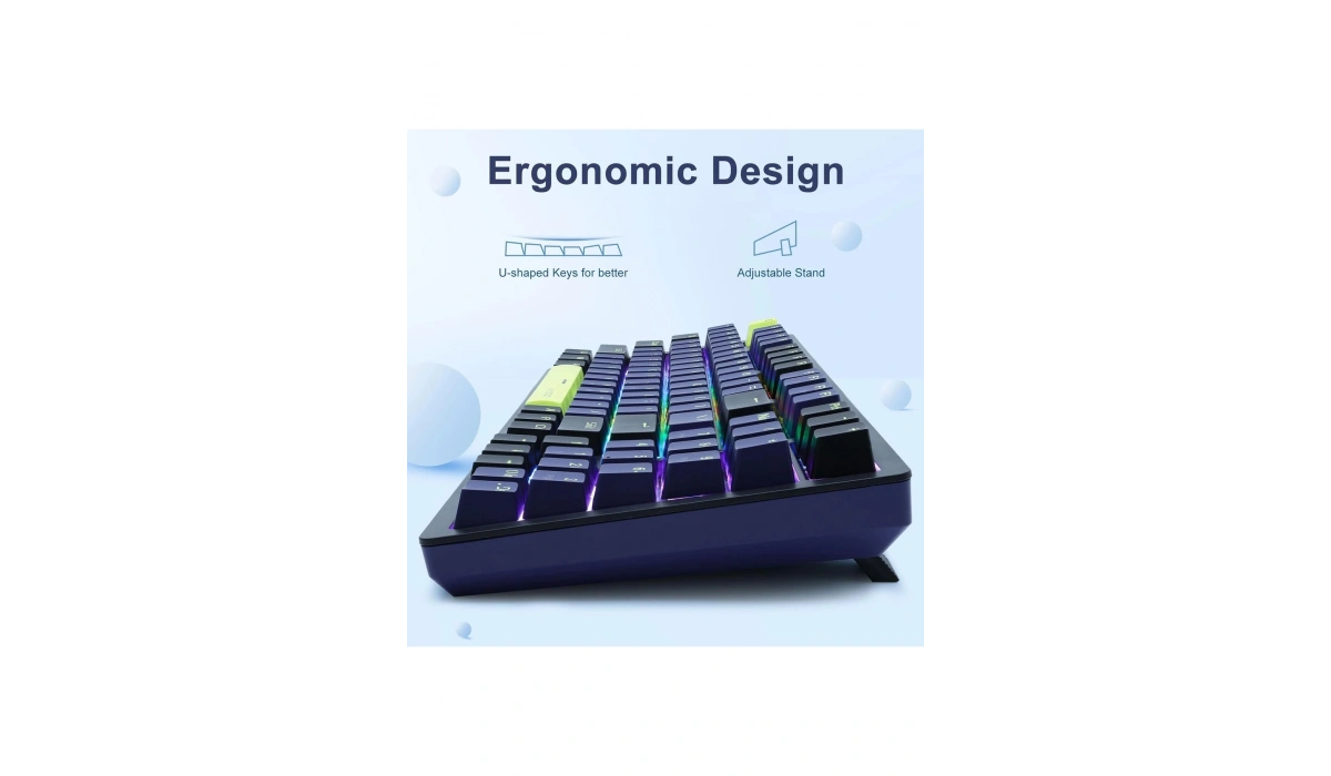 Blue Switch Z-94 Mekanik Klavye %90 Rainbow Işıklı Oyuncu Klavyesi (İngilizce Q Klavye) Huano