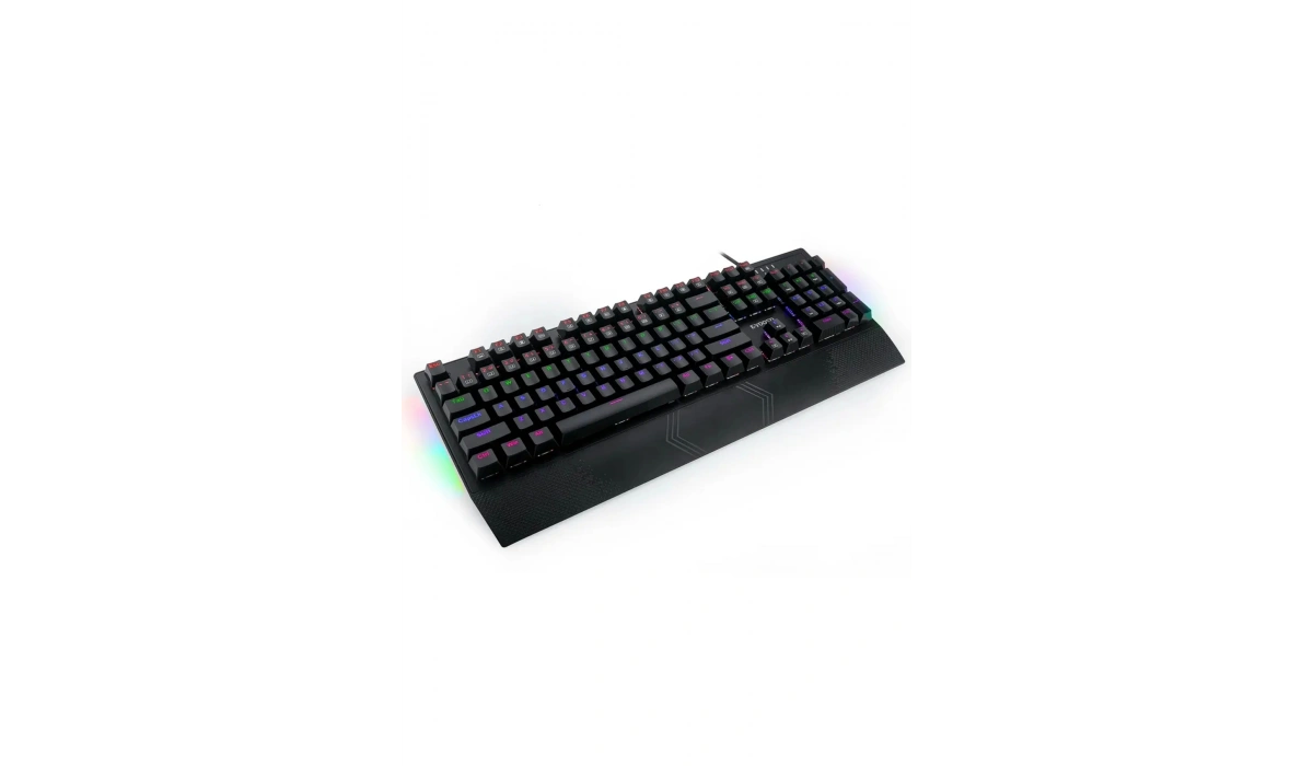 K-662 Huano Blue Switch Rainbow Işıklı İngilizce Mekanik Oyuncu Klavyesi