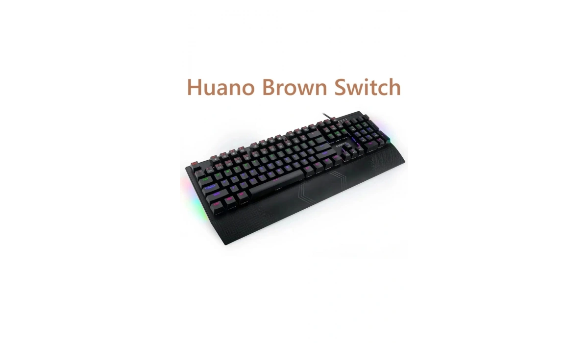 K-662 Huano Brown Switch Rainbow Işıklı Ingilizce Mekanik Oyuncu Klavyesi