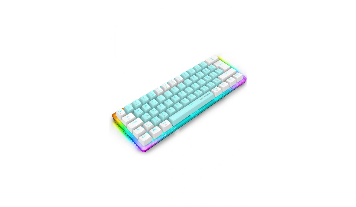 MX-1 Mekanik Klavye RGB Red Switch Türkçe Oyuncu Klavyesi Beyaz Mini Klavye Kablolu