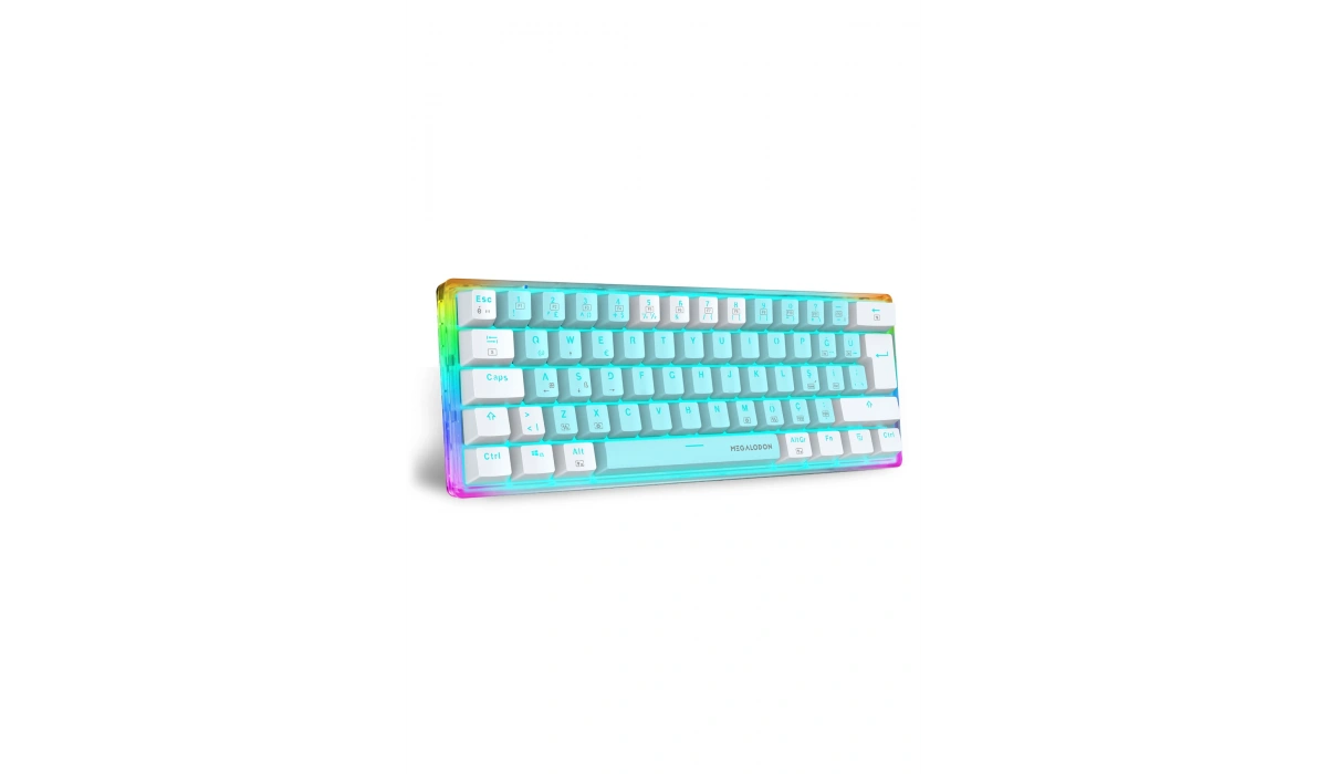 MX-1 Mekanik Klavye RGB Red Switch Türkçe Oyuncu Klavyesi Beyaz Mini Klavye Kablolu