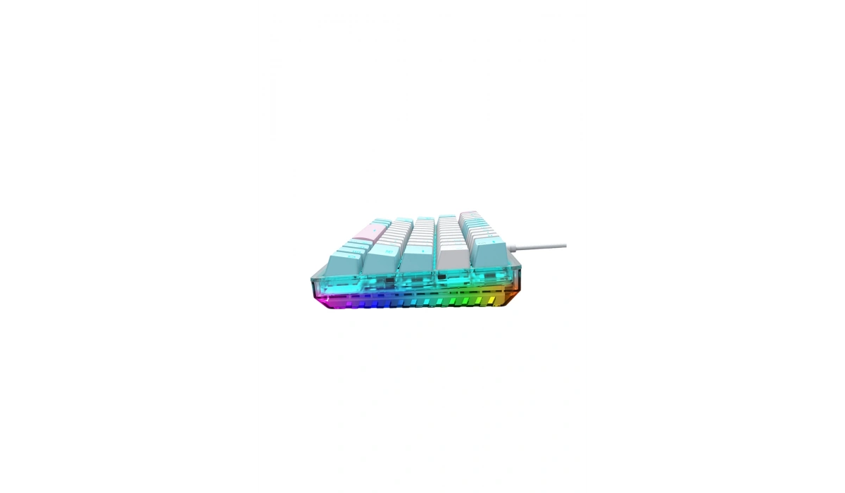 Rgb Oyuncu Klavyesi MX-1 Mekanik Gaming Blue Switch Klavye Türkçe Q Beyaz Mini Klavye