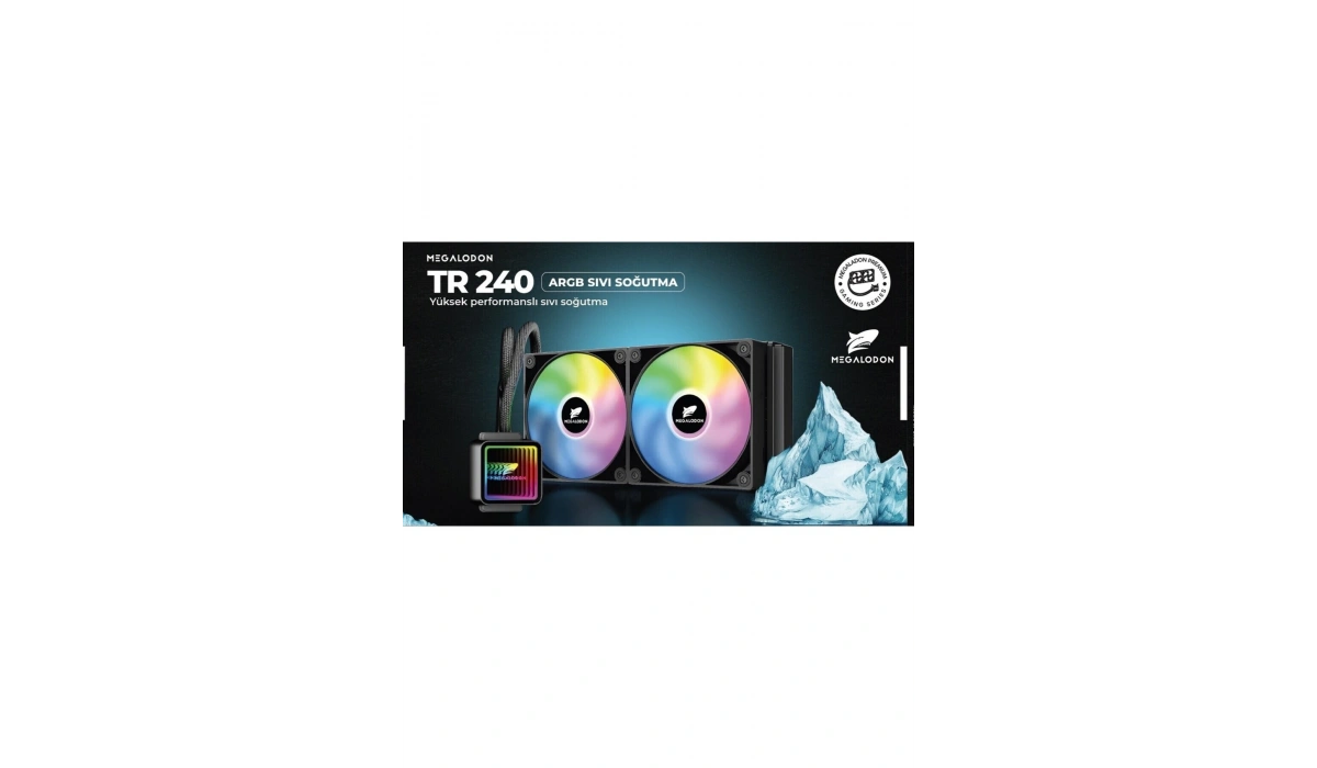 Argb Tr240 Sıvı Soğutucu 2x12cm Fan Yüksek Performanslı Işlemci Soğutucusu Sıvı Soğutma