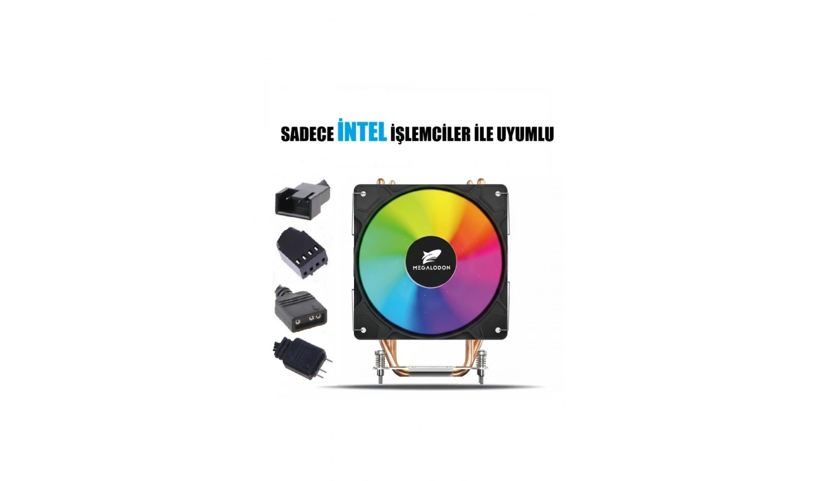 TW120 6 Bakır Borulu ARGB Kule Tipi İşlemci Soğutucu Cpu Fanı Sadece İntel İşlemciler İçin